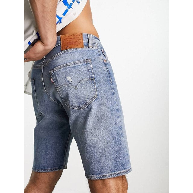 

Джинсовые шорты синего цвета Levi s 501 с подолом