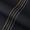 1.2mm Ultra Thin Square Box Chain Necklace Simple Men Stainless Steel Jewelry Fashion Clavicle Chain Accessories