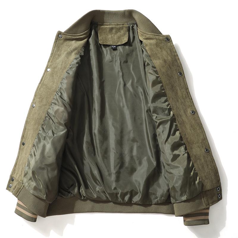 Męska Oversizowa Kurtka Baseballowa Casual - Modny Styl Jesienno-Zimowy