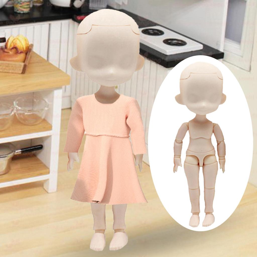 1:12 Flexible Joint Doll Body Model PP Figure Rotatable Nude DIY