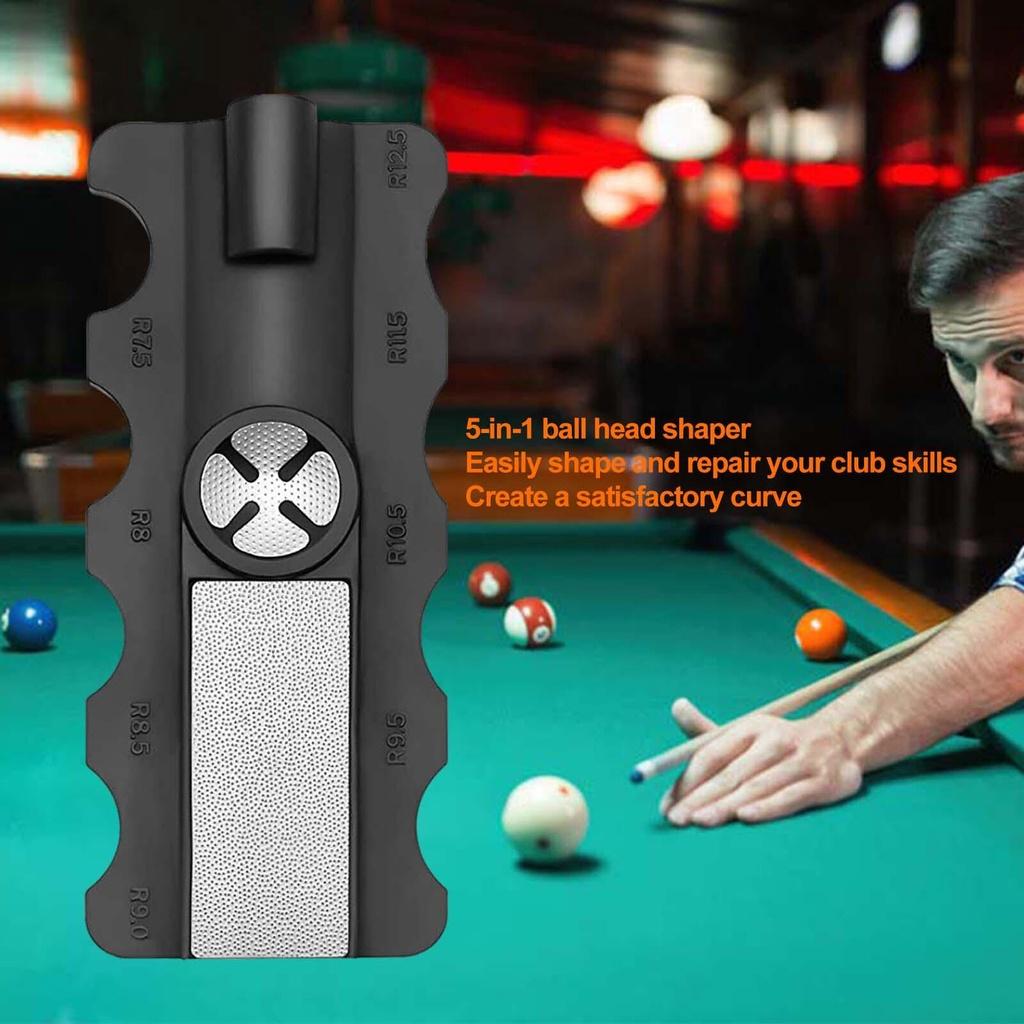 5-w-1 Kształtówka do końcówek kijów bilardowych Narzędzie naprawcze Materiał żywiczny