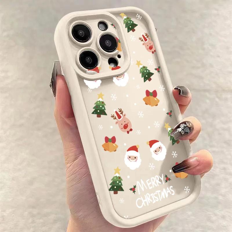 Christmas Santa Elk Phone Case for Xiaomi Redmi Note 14 13 12 11 Pro Plus 4G 5G 12S 11S 10S 10 9 9S 8 14C 13C Silicone Cover