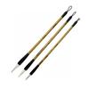 Kai Yellow Spot Bamboo Calligraphy Brush Set - Small, Medium, Large: Soft & Mixed Bristles Ideal for Samples.