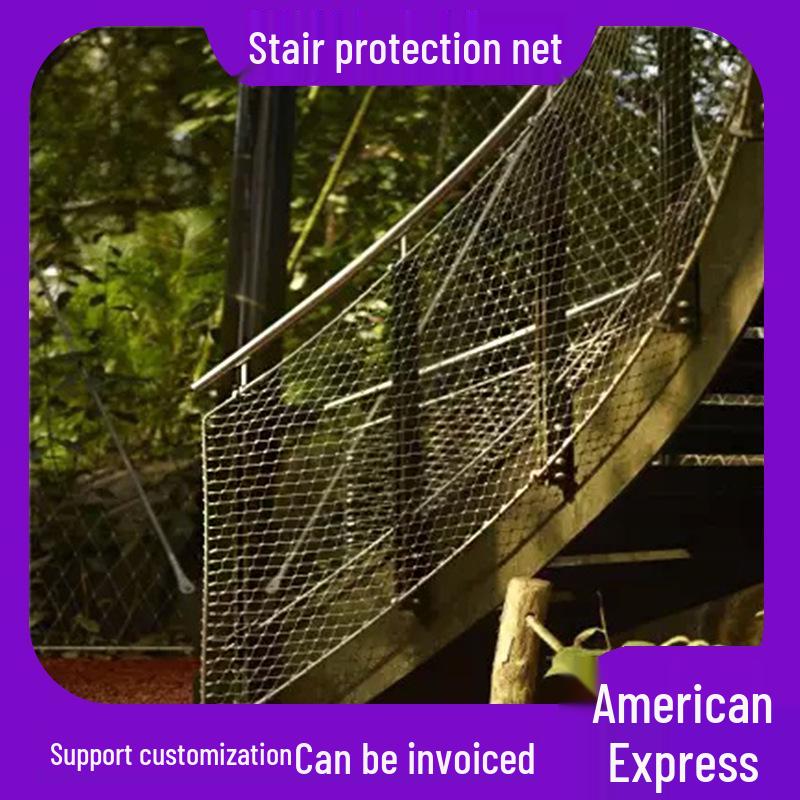 Stainless Steel Rope Net for Ceiling, Terrace, Stair, and River Protection