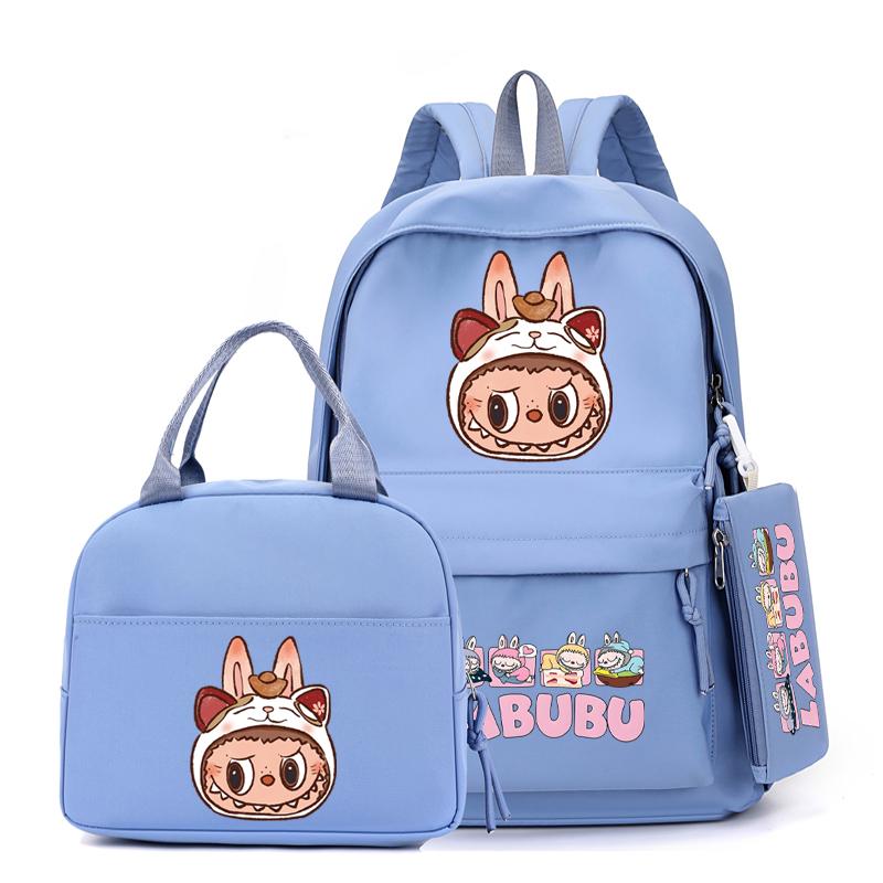 3Pcs/sst Cute Printed Backpackstudent Teenage Children Girl Boy Schoolbag Bookbag Men Women Large Capacity Waterproof Laptop Bag Mochila