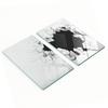 Decorative Glass Kitchen Chopping Boards Hole In the Wall 2x30x52 Cm