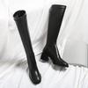 Fashion Knee High Shaft Shoes Woman Black Quality Long Boots for Women New In On Offer Fashion 2024 Demi-season Work Goth Gyaru Rock Y2k