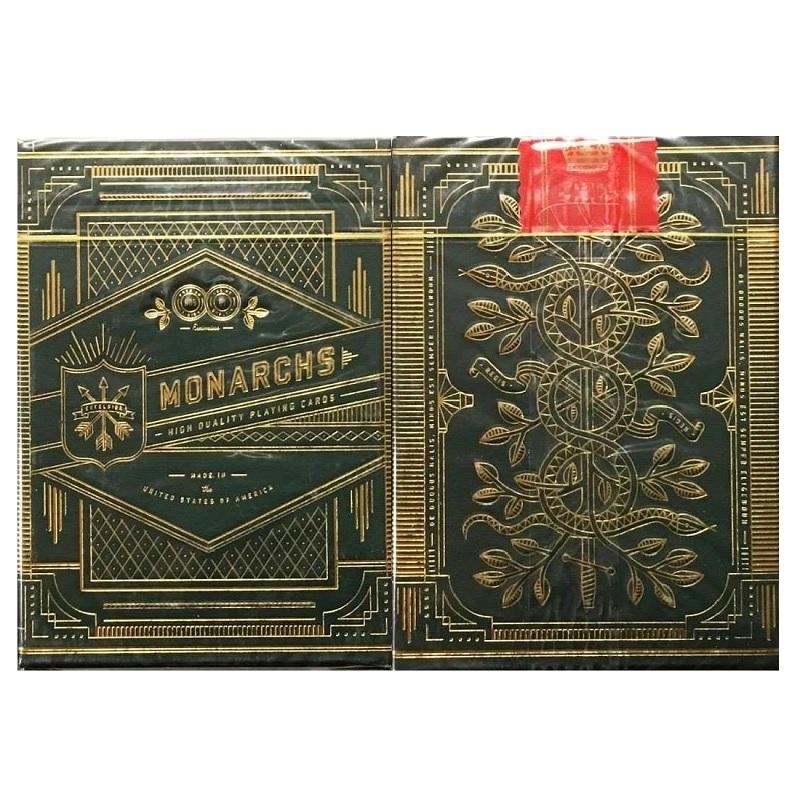 Theory11 Monarch Игральные карты Bicycle Monarchs Deck Poker Размер Карточные игры Волшебные трюки зелёный
