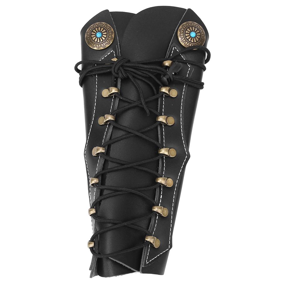 G63 Leather Archery Arm Protector Guard Armband for Shooting Hunting Archery Arrow Bow Supplies EquipmentBlack