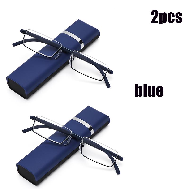 IENJOY TR90 Reading Glasses Anti-Blue Light Reading Glasses Men Half Frame Prescription Eyeglasses Male Eyewear With Case1.0-4.0