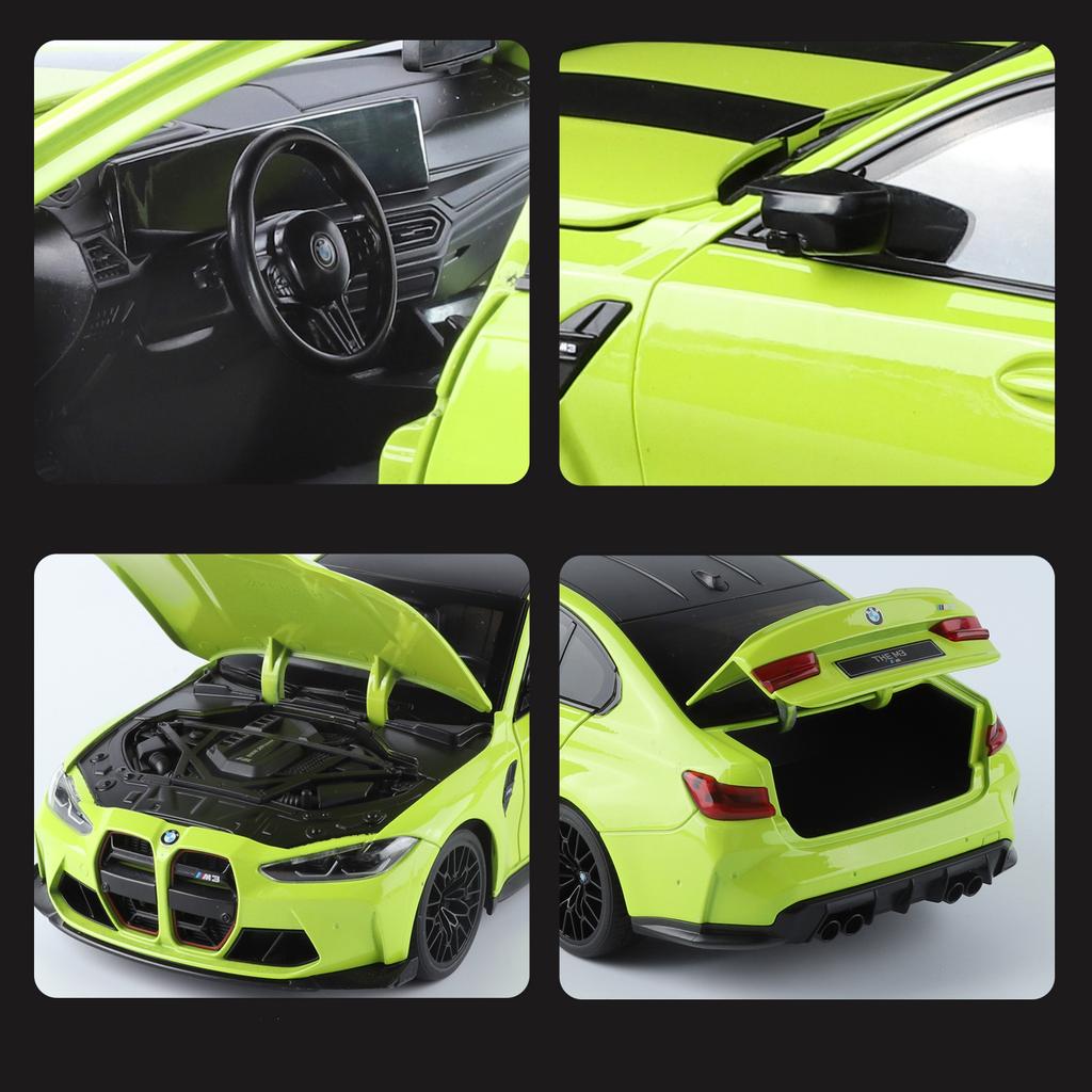 1:18 BMW M3 CS LCI G80 Coupe Legierung Super Sportwagen Modell Druckguss Metall Rennstreckenfahrzeuge Automodell Sammlung Kinderspielzeug Geschenk
