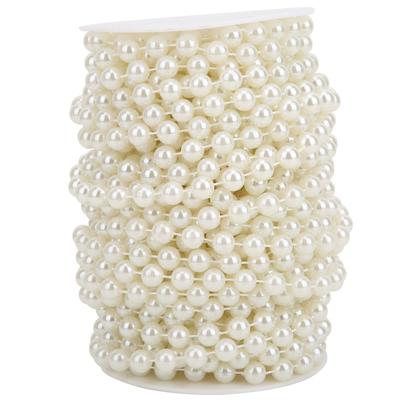 10mm Pearl Bead String 20m ABS Faux Pearl Bead Clothing Accessories for DIY Doors DecorationBeige