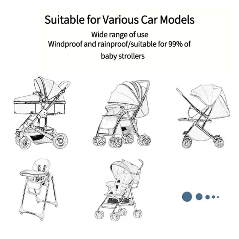 Baby Travel Weather Shield Breathable Stroller Rain Cover Baby Car Weather Wind-Shield Protect from Dust Snow Universal
