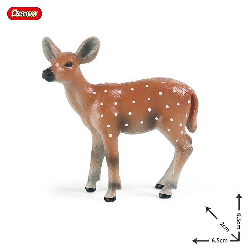 Oenux Mini Christmas Trees Cedar Woodland Animals Cake Toppers Accessory Fox Deer Rabbit Squirrel Antelope Model Decor Kids Toy