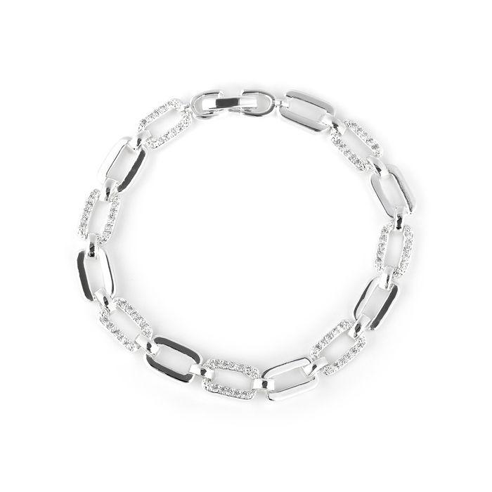 Bracelet - LUXENTER - Asgoth - Cubic Zirconia - Rhodium Finish - 18 Cm