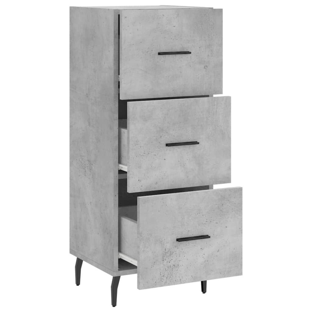 Sideboard Concrete Grey 34.5 x 34 x 90 cm Engineered Wood