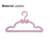 20 Pcs Dollhouse Hangers Reusable Multifunctional Plastic Pink Miniature Clothes Rack for Doll