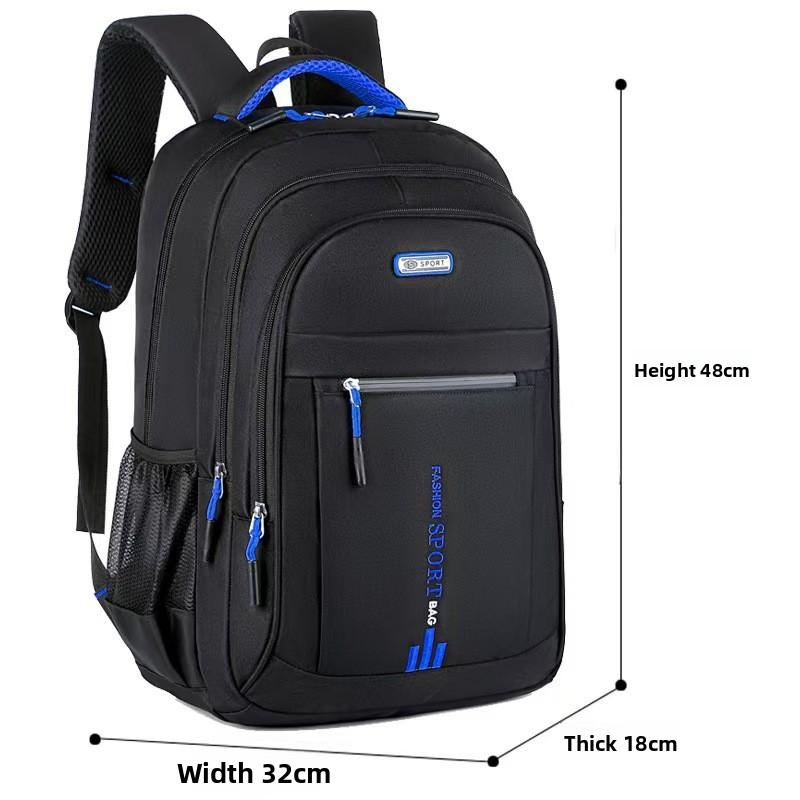 Unisex Casual Backpack - Durable Nylon Multi-Pocket Travel Bag , Ergonomic Shoulder Straps & Zipper Closure for Business Trips, Short-Distance Travel