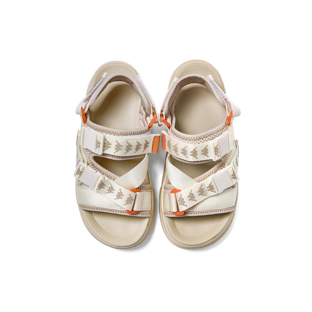 Kappa Jungle Lion Series Back-To-Back Casual Two-Way Lightweight Comfortable Simple Women Sandals Beige K0EX5LL16-027