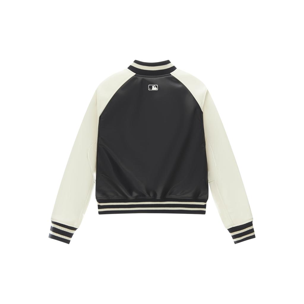 New MLB New York Yankees MLB Preppy Style Collection Baseball Jacket Women's Black 3FJPV0144-50BKS