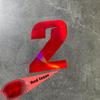 1PC Red Laser Motorcycle Number Sticker for DIY Bicycle Top Tube Frame Moto Helmet Fairing Self-adhesive Waterproof Vinyl Decal