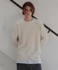 AGOD Crew Neck Oversized Cable Sweater Knit [Ivory]