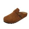 Women's Suede Shoes 2026 Soft Insole Leather Comfortable Anti Slip Shoelaces Arch Support Fashionable Home Slippers