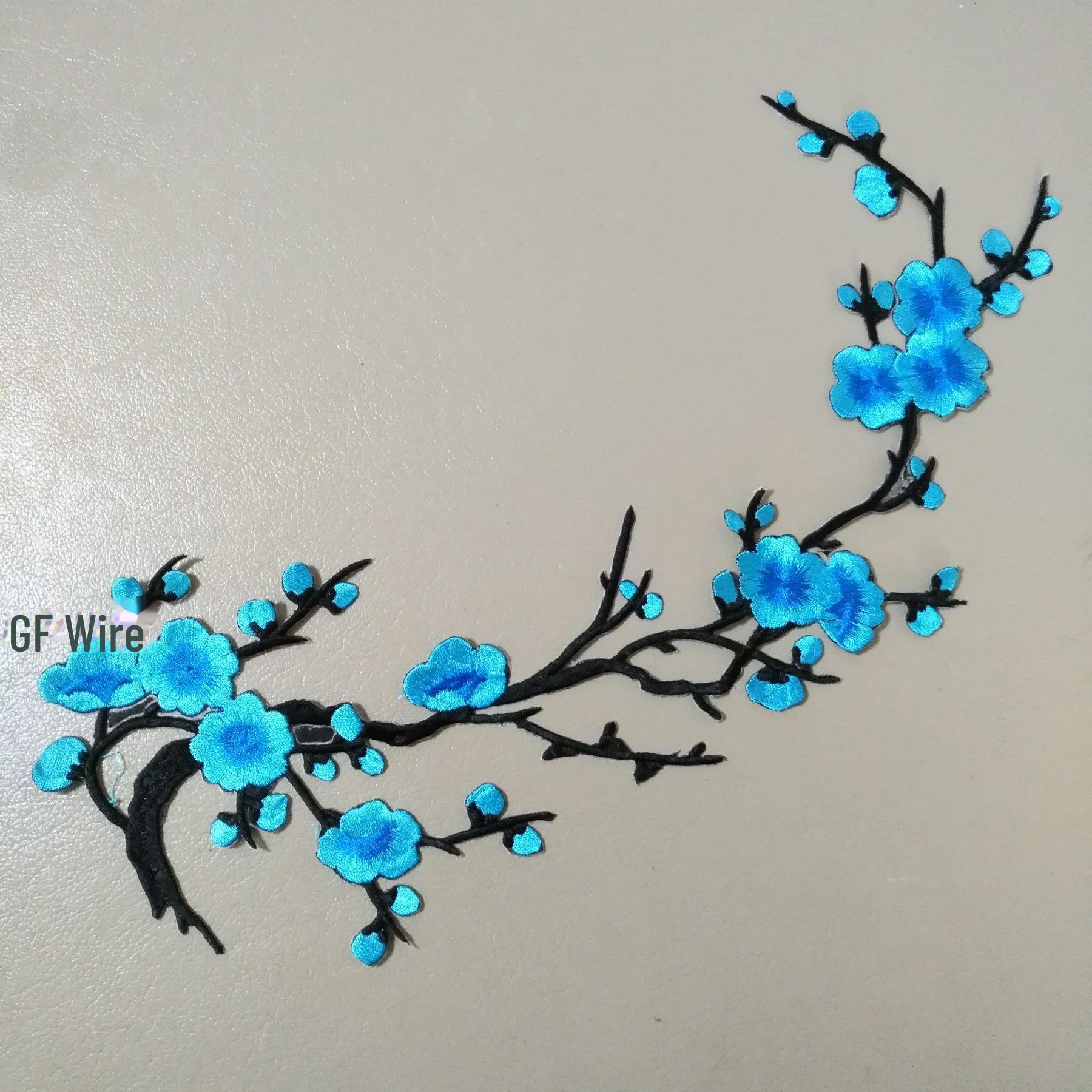 

Вышитая нашивка «Цветок зимней сливы» для чонсама — своими руками в китайском стиле с термонаклейкой 15X36 cm оранжевый