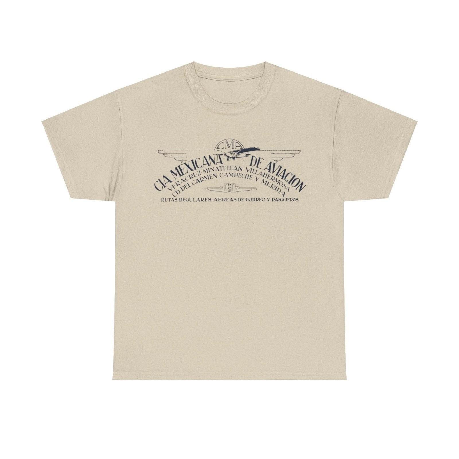 Mexico Mexicana de Aviacion Airlines Retro Nostalgic T-shirt L