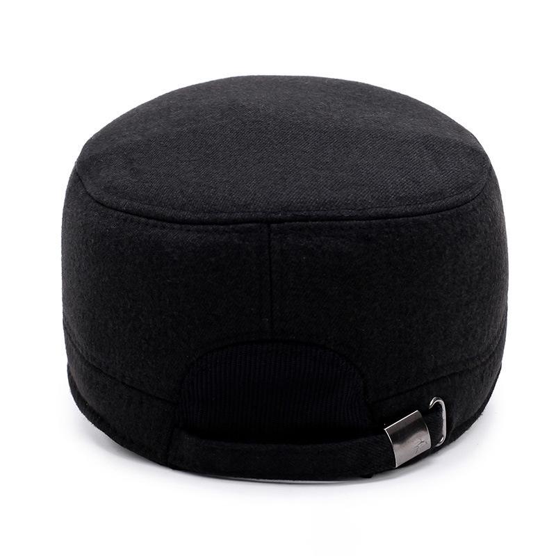 Winter Warm Fleece-Lined Duckbill Cap for Seniors – Thickened Flat Top Ear Muffs Hat