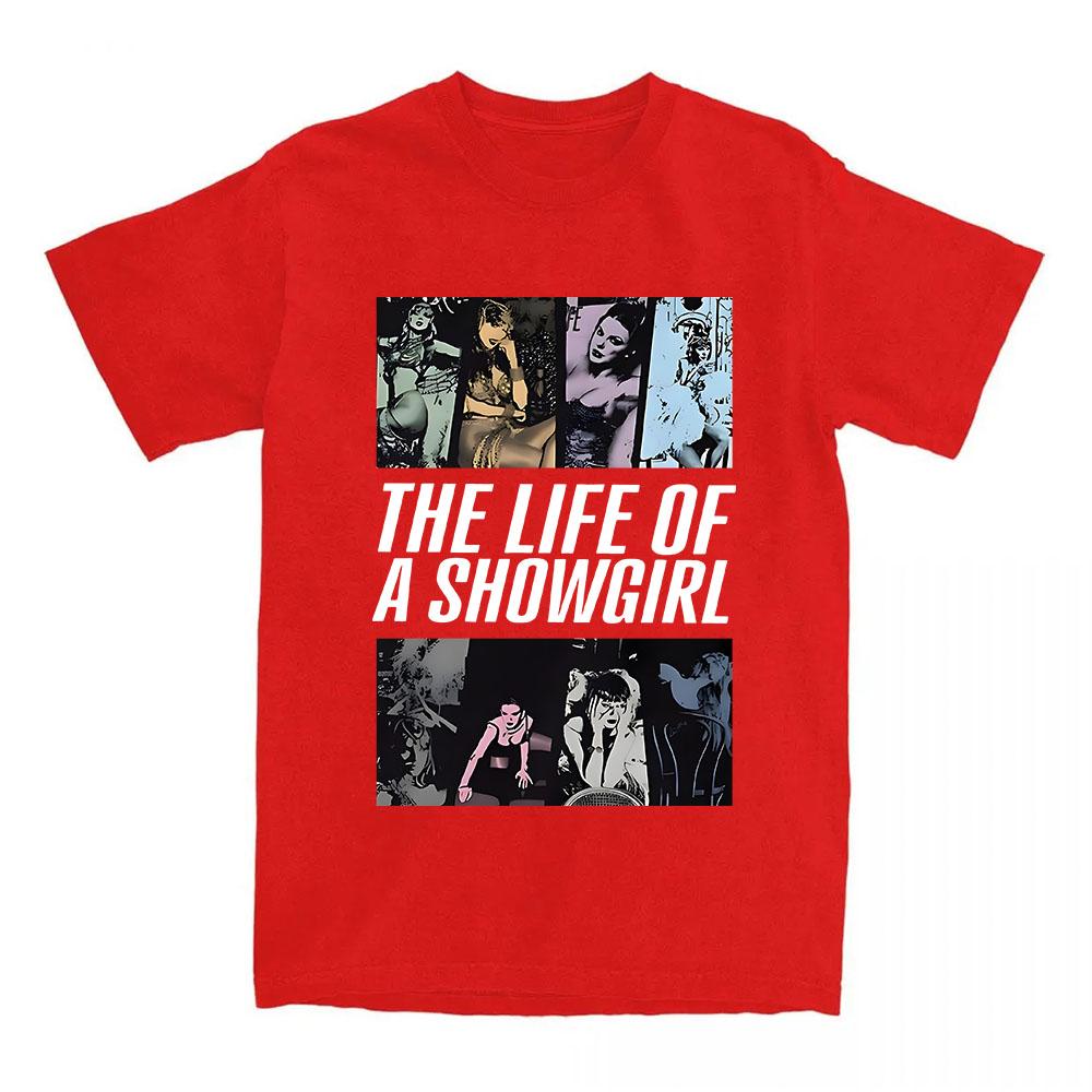 Album The Life of A Showgirl Printing T-shirt Short Sleeve Cotton O-neck Tshirts Casual Unisex Streetwear Women Men Clothing Tee
