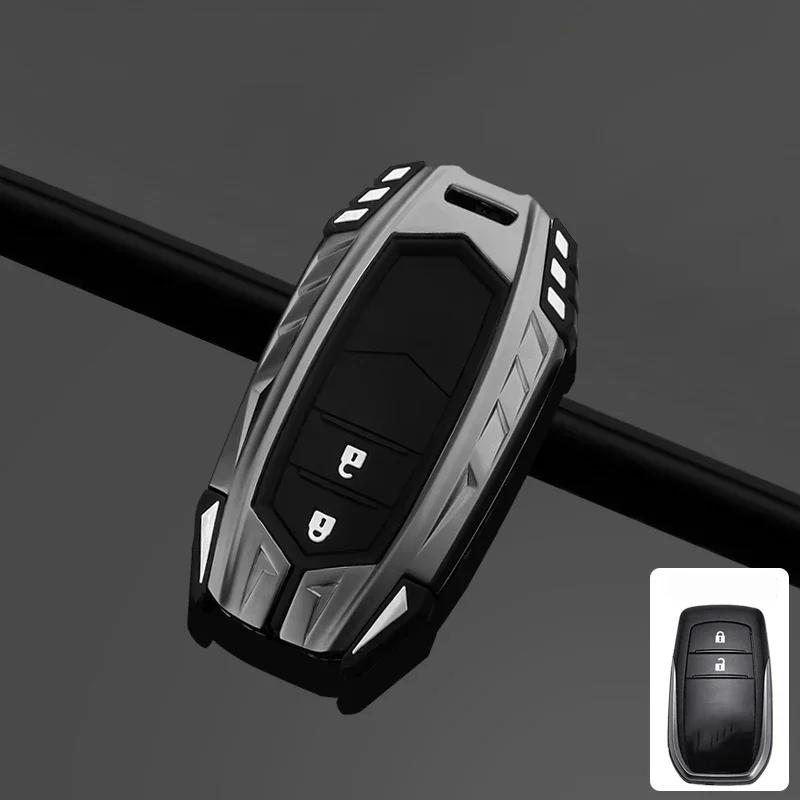 

Zinc Alloy 2/3 Buttons Car Key Case Cover Fob For Toyota Camry CHR Corolla RAV4 Avalon Land Cruiser Prado Prius 2017 - 2022