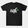 Men Black Print T-shirt St Patricks Day No-Cut Transfer Paper Print Cotton Tshirt