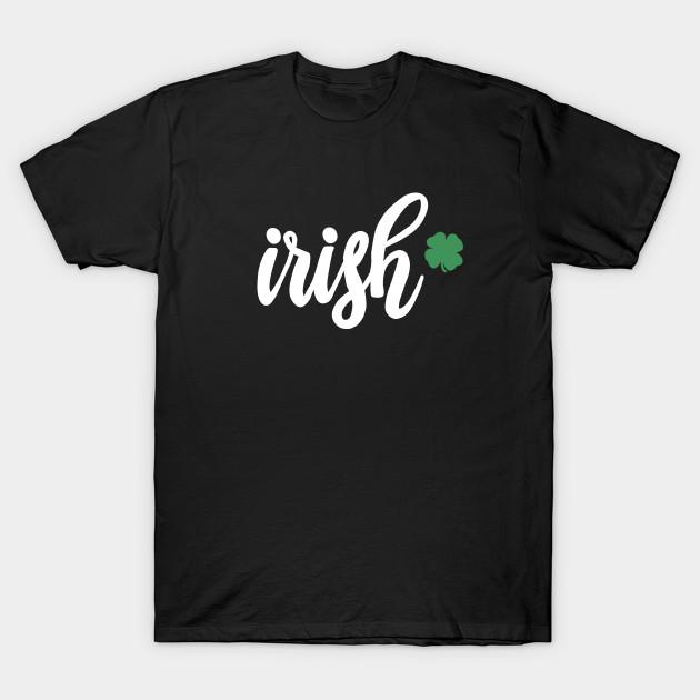 Men Black Print T-shirt St Patricks Day No-Cut Transfer Paper Print Cotton Tshirt 3XL
