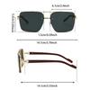 Fashion Men Retro Square Glasses Metal Women's Shades Brand Design Driving Sunglasses New Double Bridge Pilot Sun Glasses