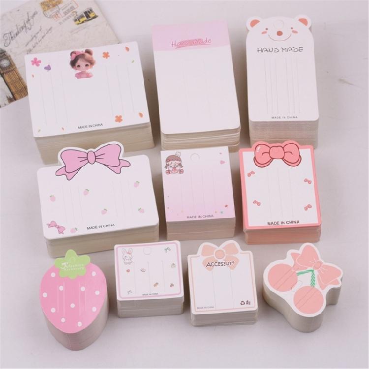 100Pcs Multipurpose Hairpin Display Cards Hairpins Holder Paper Cards for Hair Accessories Small Ornaments Organization