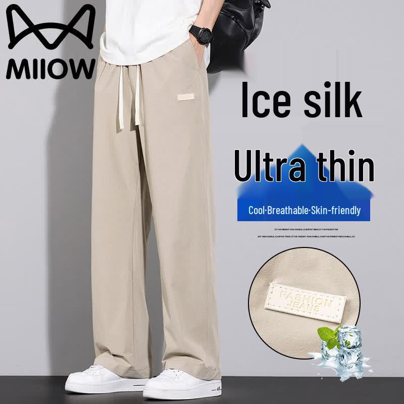 MiiOW Men s Summer Casual Straight-Leg Sport Pants M