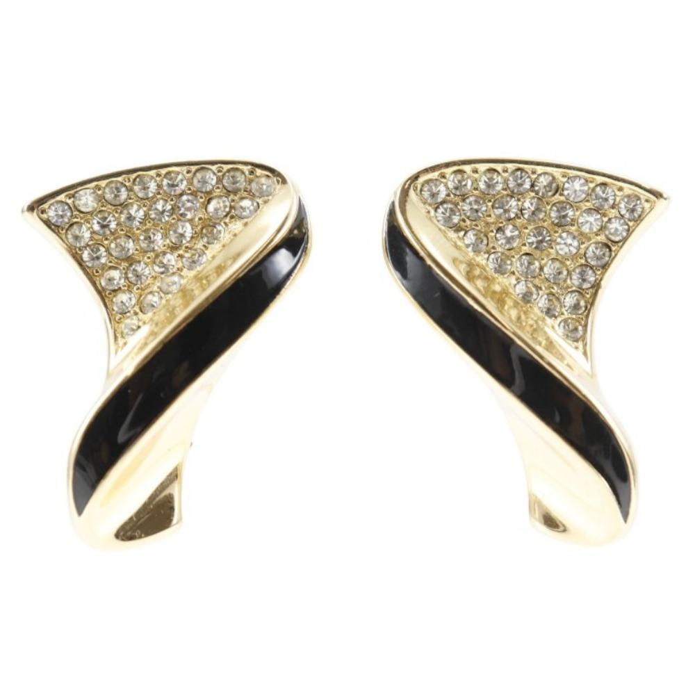 

Dior Earring black Plated Gold/Rhinestone 24.9g Women Used