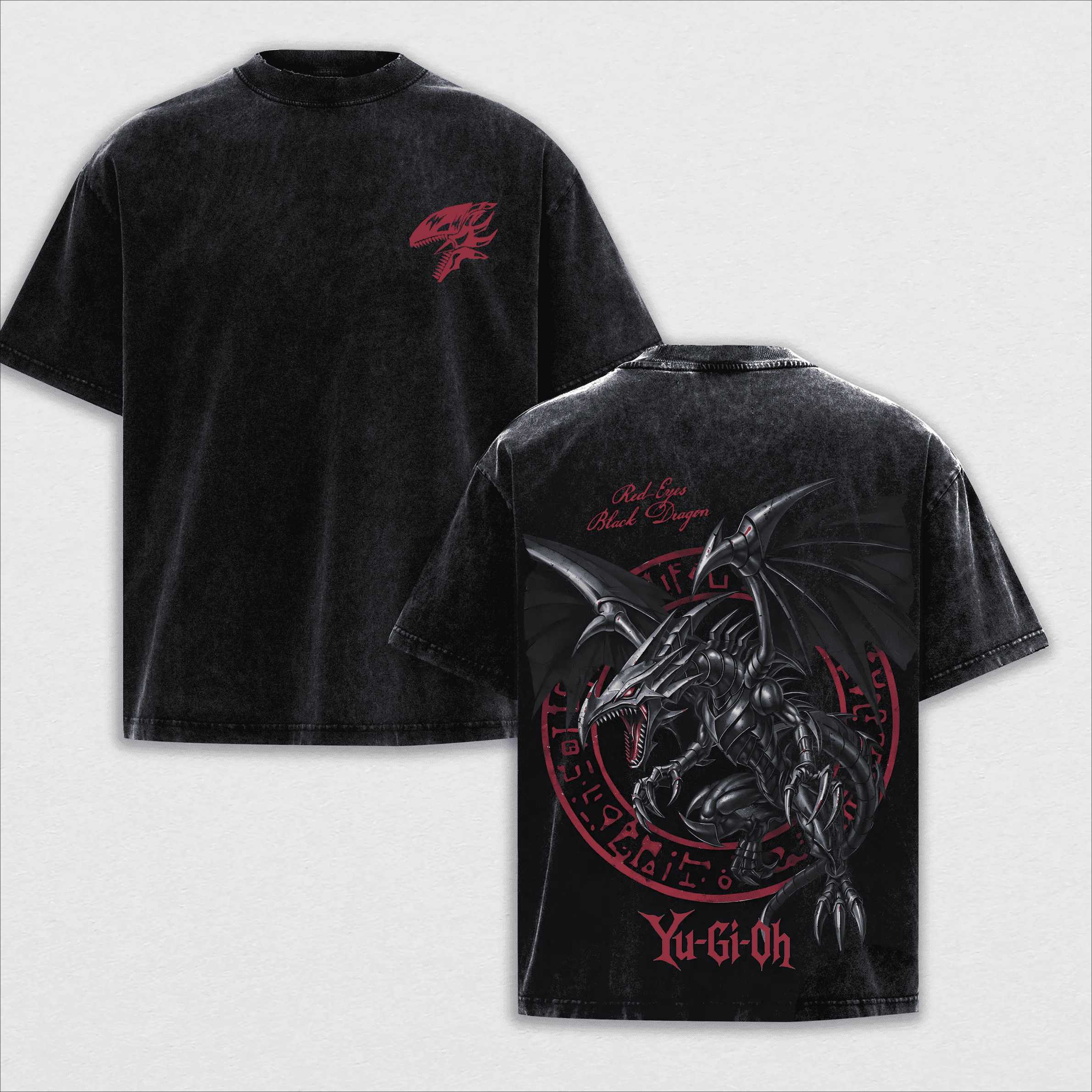2026 Yu-Gi-Oh! Anime T-shirt for Men Women Clothing Gothic Y2k Vintage Washed Oversized T Shirt High Quality Cotton Tees Loose Tops Short Sleeve L