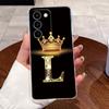 Case For Realme C83 5G/P4 Lite 5G Transparent TPU Silicone Shockproof Soft Casing Beautiful Crown Letters Pattern Couple Shell