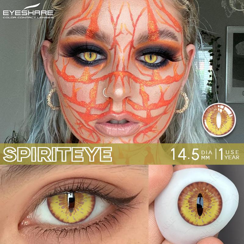 Eyeshare Halloween Cosplay Lenses Color Contact Lenses for Eyes 1pair Black Out Eye Lens Color Eye Lens White Contacts Lenses