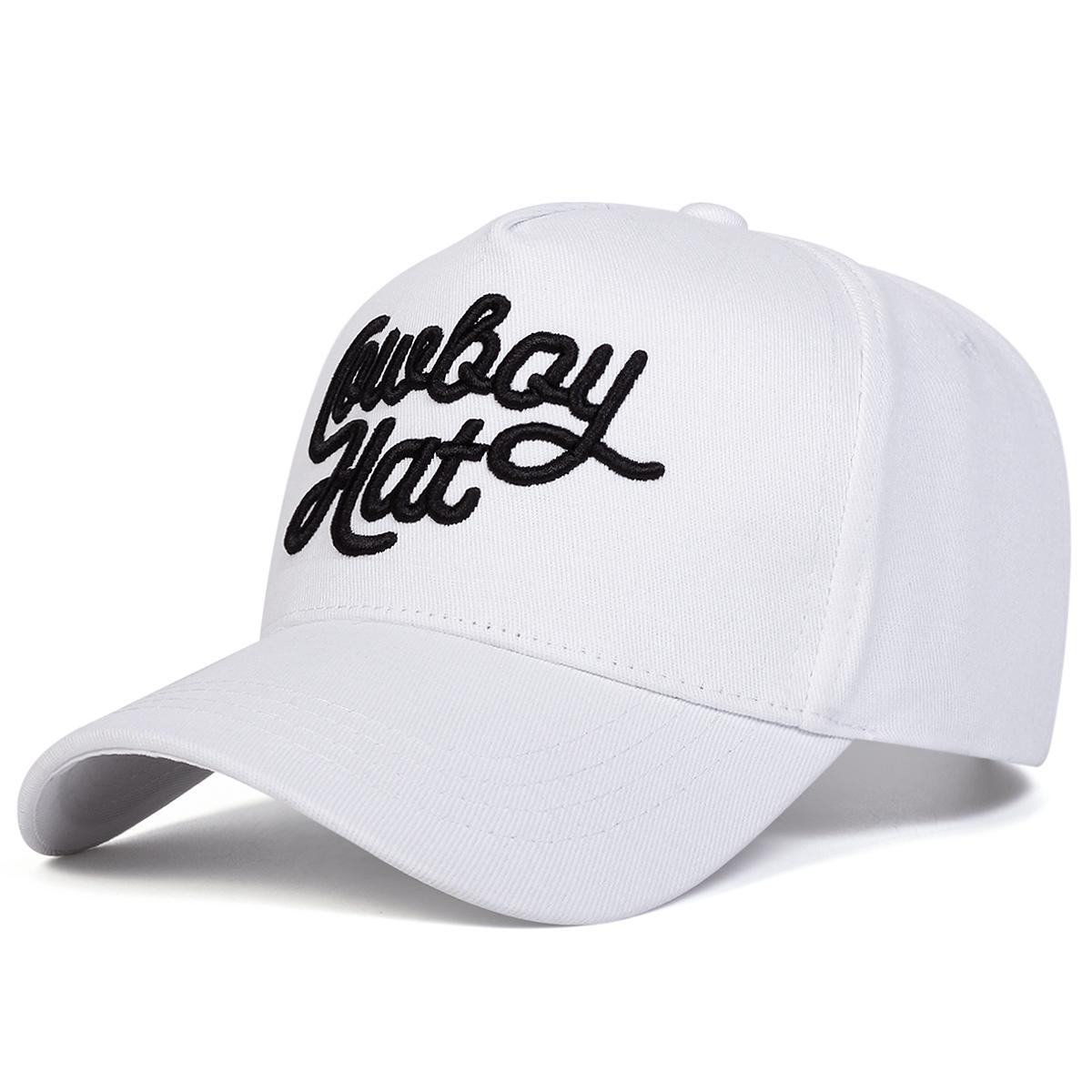 

Унисекс Ковбойская Шляпа Вышивка Буквами Бейсболки Весна Осень Уличные Регулируемые Повседневные Шляпы Папина Шляпа Солнцезащитная Шляпа белый