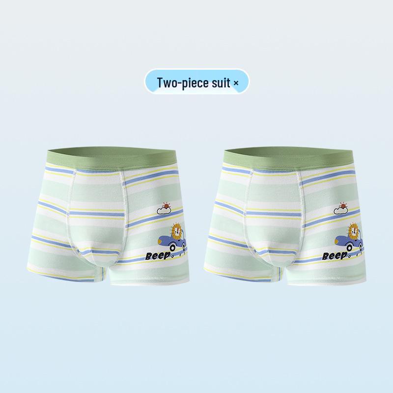 Set of 26 New Boys' Cotton Boxer Briefs - Antibacterial, Skin-Friendly, Breathable Four-Corner Shorts