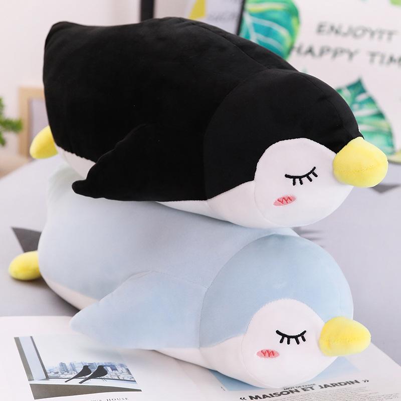 Lie Down Penguin Throw Pillow Doll Down Cotton Girl Lazy Bed Holding Sleeping Doll Super Soft Plush Toy