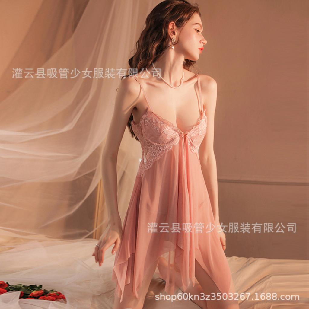 Women's Sexy Lingerie Sexy Mesh Suspender Pajamas