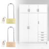 Industrial Brass Padlocks Deep Shackles Designs 4 Key Weatherproof Locking Systems for Storage Solution Garages