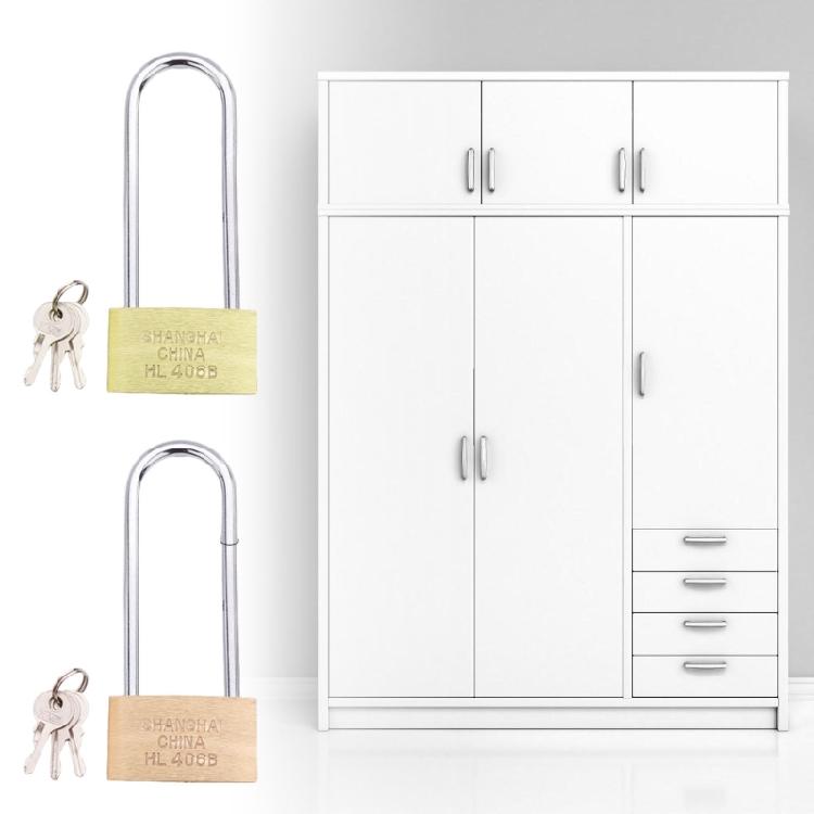 Industrial Brass Padlocks Deep Shackles Designs 4 Key Weatherproof Locking Systems for Storage Solution Garages