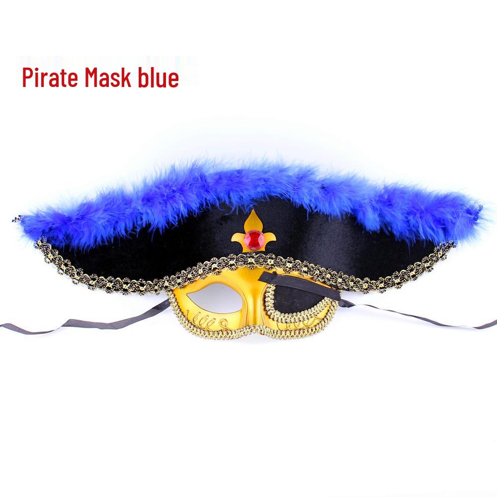Cosplay Pirate Costume Set: Includes Pirate Hat, Sword, Flag, Bugle Horn, Eye Patch, and Mask for Halloween. Inspired by Pirates of the Caribbean.