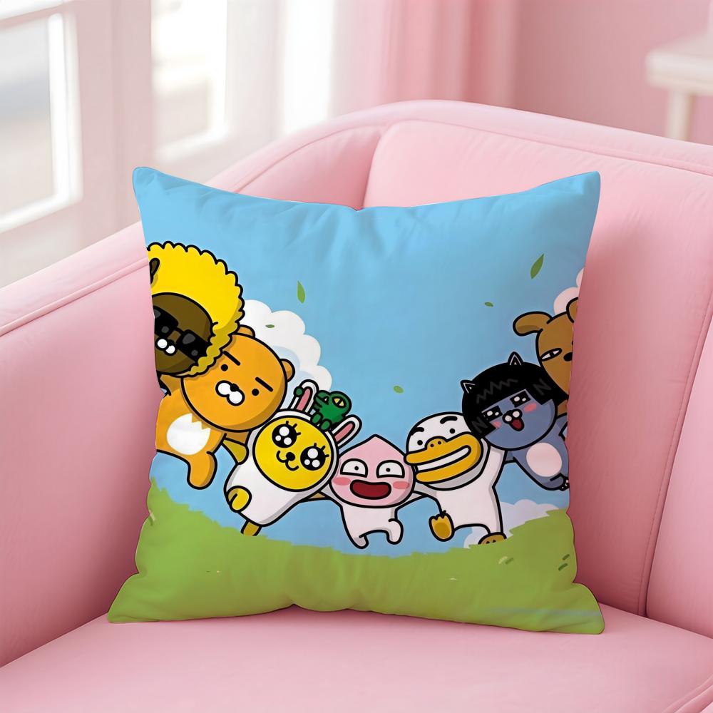 Cartoon Funny Fun Cute KKAKAO Cushion Cover Pillow Case Soft Skin Friendly Fabric Concealed Zipper