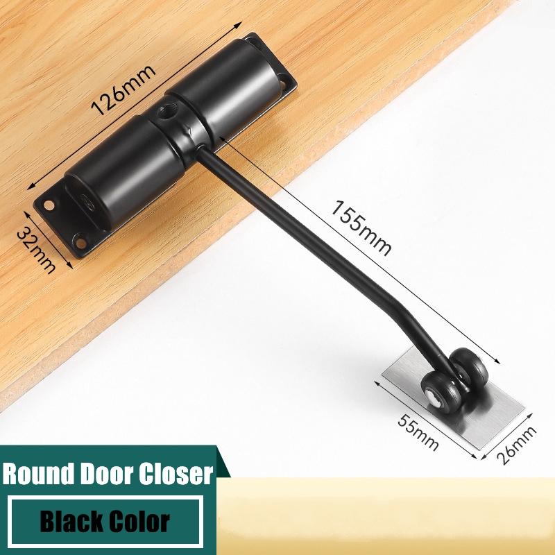 20-40kg Door Lock 180 Degree Automatic Durable Furniture Door Closer Stainless Steel Hardware Adjustable Surface Door Closer